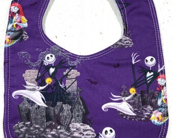 Nightmare before christmas baby bib