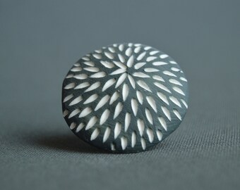 Ring "Copenhague2018" porcelain. Ceramic jewelry.