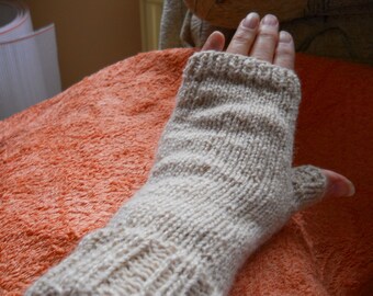 Pure Alpaca fingerless gloves