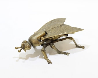 Vintage Metal House Fly Ashtray, Made in Italy, Vintage Tobacciana, Collectible Ashtray