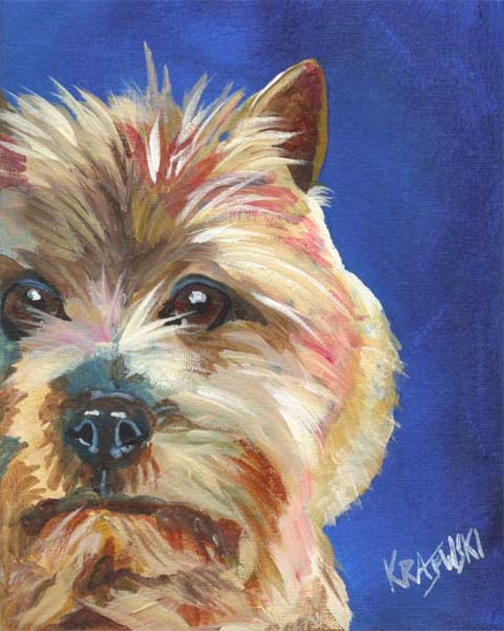 Cairn Terrier Art Print of Original Acrylic Painting 8x10