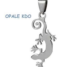 Lizard 4.4 cm stainless steel pendant