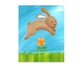 Brown Bunny Rabbit Original Art Print