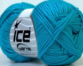Aqua Cotton Yarn Knitting Crochet