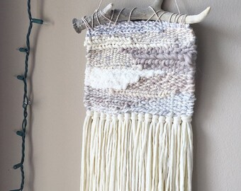 weaving, woven wall hanging, woven wall art, wall weaving, bohemian tapestries, woven tapestry, yarn wall hanging, antler decor, antler art