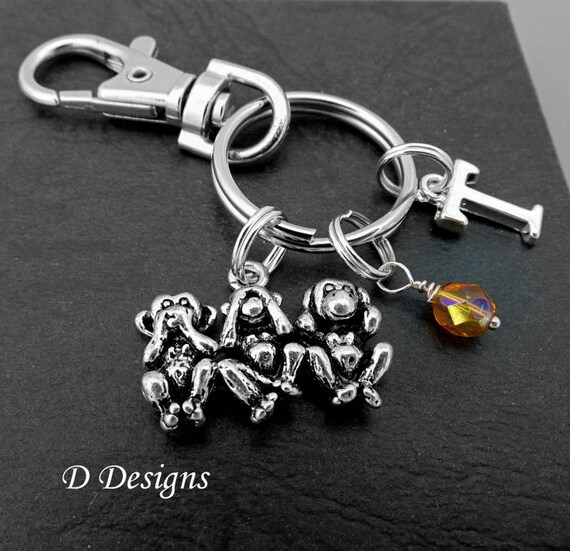 Monkey Bag Charm Monkey KeyRing Monkey KeyChain Monkey