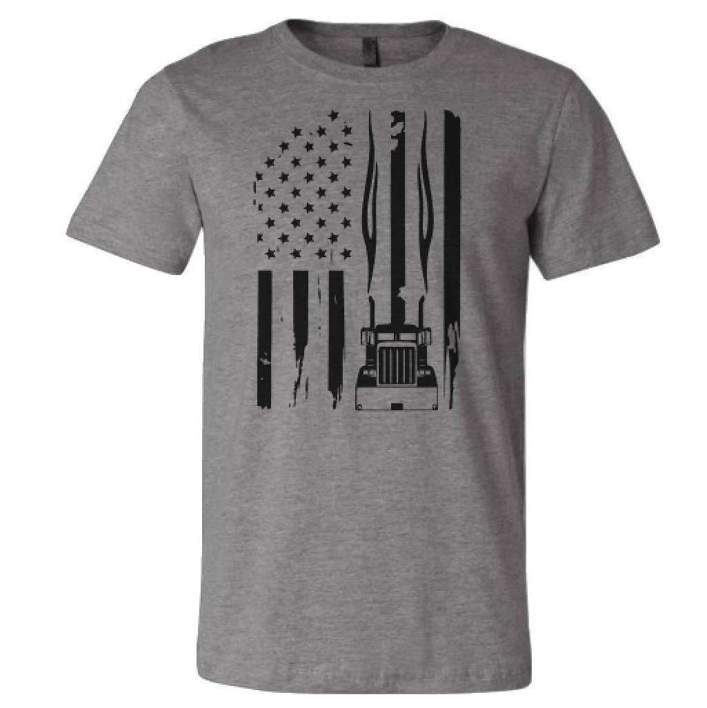 American Flag Truck Tshirt Mens Truck Shirt Mens Graphic