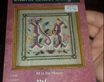 M is for Mouse Just Nan Cross Stitch Pattern