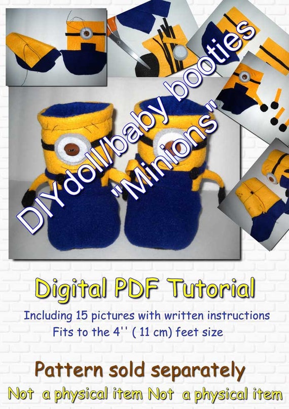 how to make a baby/doll booties " Minions"