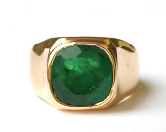 Emerald ring | Etsy
