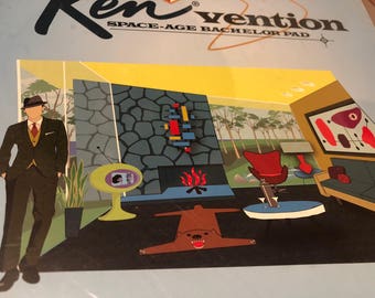 Kenvention Space Age Bachelor Pad 2012 He's a Doll Ken Doll Supplies w/Playboy Key Barbie