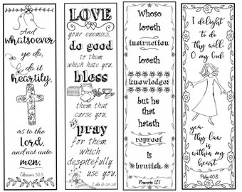 bible verse bookmarks for children diy full color print and