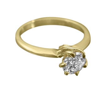 Solitaire ring, Engagement ring, Solitaire diamond ring, Solitaire engagement ring, Diamond engagement ring, Diamond promise ring, 18K
