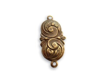 Vintaj Brass Nouveau Swirls Connector