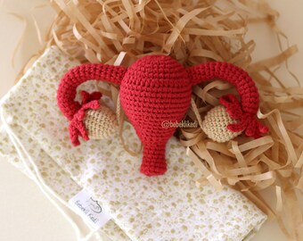 Crochet Pattern!! UTERUS with Fallopian Tubes & Ovaries / ENGLISH / DUTCH