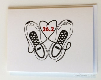 Funny Marathon Greeting Card - 26.2, Running, Runner, Good Luck