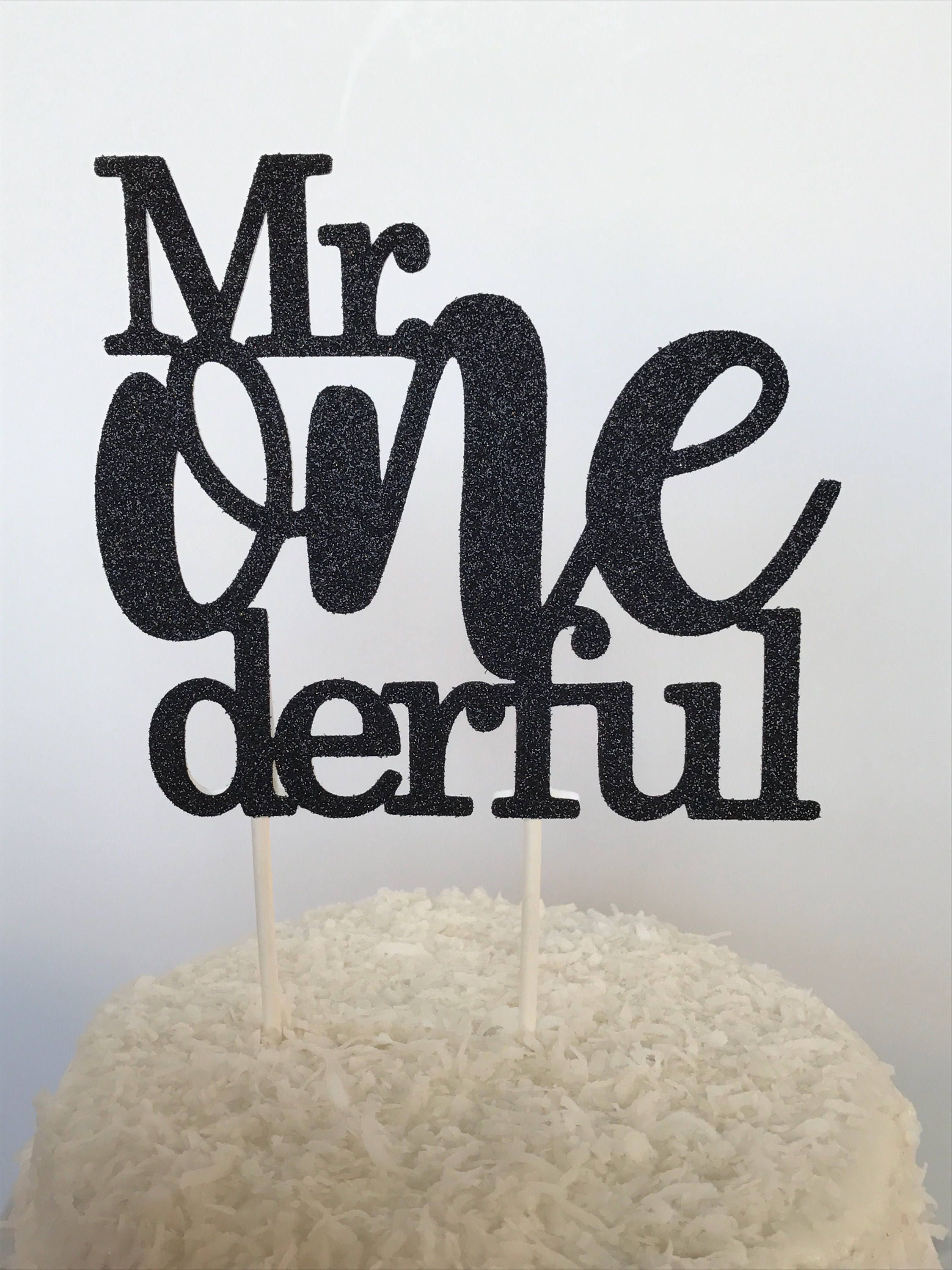 Mr. Onederful Cake Topper Boy First Birthday Cake Topper Mr.