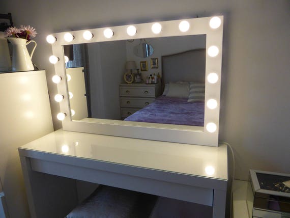 Xl Hollywood Vanity Mirror 43 X 27'' Makeup Mirror Xl Hollywood Vanity Mirror 43 X 27'' Makeup Mirror