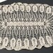 17"x28" Oblong Beige Crocheted Doily Dresser Scarf Table Cover or Runner Vintage