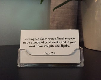 Personalized Scripture Cards - geared toward men