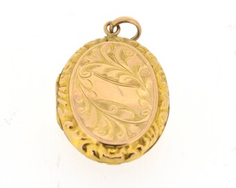 Vintage oval shaped locket, 9ct gold vintage locket, vintage gold locket, oval gold locket, gold locket