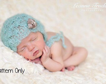 Newborn Crochet Pattern, Baby Crochet Pattern, Newborn Baby Bonnet Pattern, Crochet Baby Hat Pattern, Crochet Pattern, Baby Bonnet Pattern