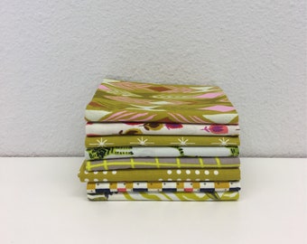 Cotton + Steel Fat Quarter Set in Yellow/Mustard - 8 Fat Quarters