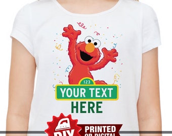DIY Printable Sesame Street Iron On Transfer, Custom, Plaza Sesamo Iron on Design, Elmo Shirt, Sesame Street Party Shirt, Elmo Party Shirt