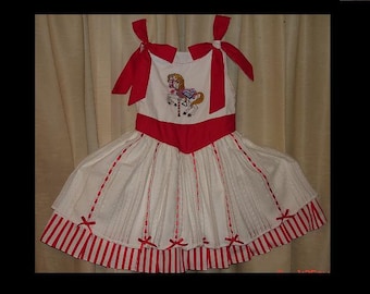 Mary Poppins Carousel Custom Embroidered Dress(-----)Sizes 12 Months to Girls size 8