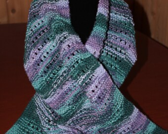 Hand Knit Scarf - Knit Scarf - Lacy Scarf - Winter Scarf - Knitted Scarf - Knit Lace Scarf - Hand Knit Lace Scarf - Accent Scarf - Knit Wrap