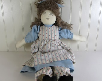 Vintage Stuffed Girl Doll - Soft Sculpture