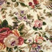 Cabbage rose fabric, cotton fabric roses pattern, english roses, floral pattern floral fabric, roses fabric, beige fabric, sewing, craft