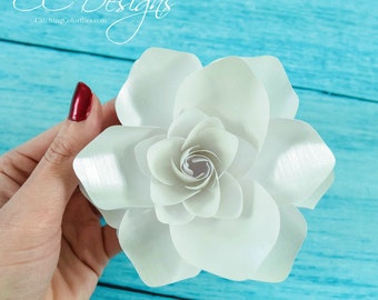 Paper Gardenias, Paper Flower Gardenias, Flower Templates, Paper Flower SVG, DIY Small Paper Flowers, Printable PDF Templates