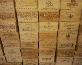 Traditional FRENCH WOODEN WINE Box / Crate / Storage unit (6 bottle size)