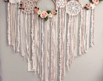 Floral dream catcher collage/mural
