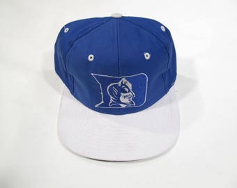 Deadstock 1990s Duke Blue Devils Snapback Baseball Hat Vintage New with Tags NCAA Basketball March Madness