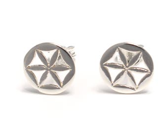 Flowers Silver earrings 925 sterling silver