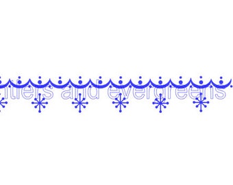 Pyrex Snowflake Garland Decal - Decal only Dish Not Included