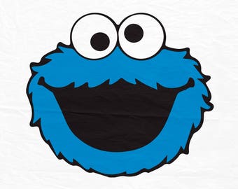 Cokkie Monster Svg, Cookie Monster, head, Sesame Street, cutting file, cricut, silhouette, svg, dxf, png, jpg