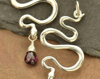 Sterling Silver Snake Pendant