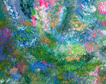 Abstract Painting Original Modern Fine Art, 9" x 12" Contemporary Home Decor