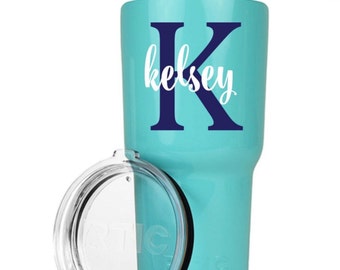 Initial and Name RTIC Tumbler, 30oz RTIC, 20oz RTIC
