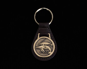 Vintage Whale Keychain