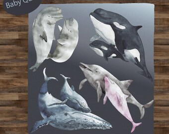 Baby Quilt- Marine Animals