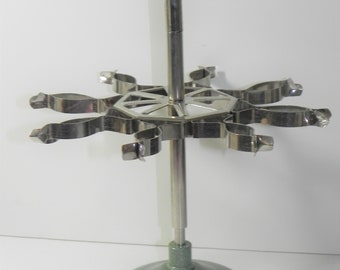 Vintage Standard Rubber Stamp Holder Carousel Holds 8 Green Base