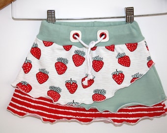 Summer Skirt - Strawberry Skirt - Organic Skirt -Lienchen