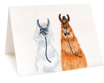 Funny Wedding Card, Funny Alpaca Card, Llama Card, Funny Engagement Card For Bride And Groom, Happy Couples Just Married, Wedding Congrats