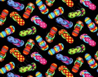 Cotton Fabric Quilting Flip Flops Summer!