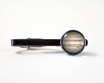 Jupiter tie clip Planet tie clip Planetarium Jupiter Space jewelry Planet jewelry Space tie clip Jupiter tie bar Boyfriend gift Nerdy gift