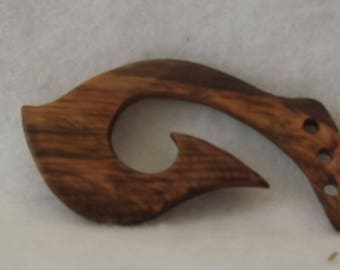 Mauri fishhook , Hei Matau , wooden fishhook , Mauri pendant